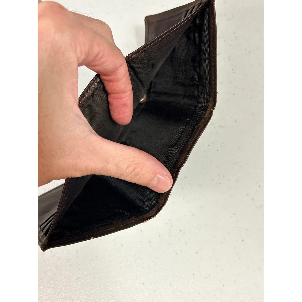 Nocona Leather Mens Trifold Wallet Mossy Oak Break-Up Camo Brown Western Hunting